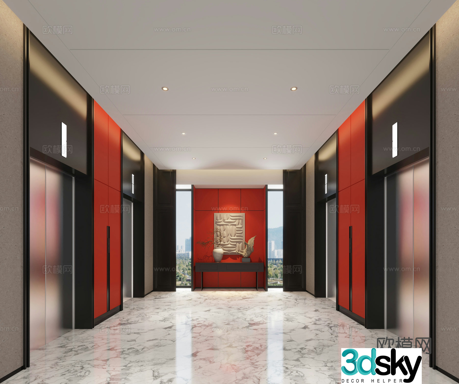 Modern hotel elevator hall Hotel elevator club elevator hall Club elevator hall Club elevator elevator elevator elevator elevator 3d model