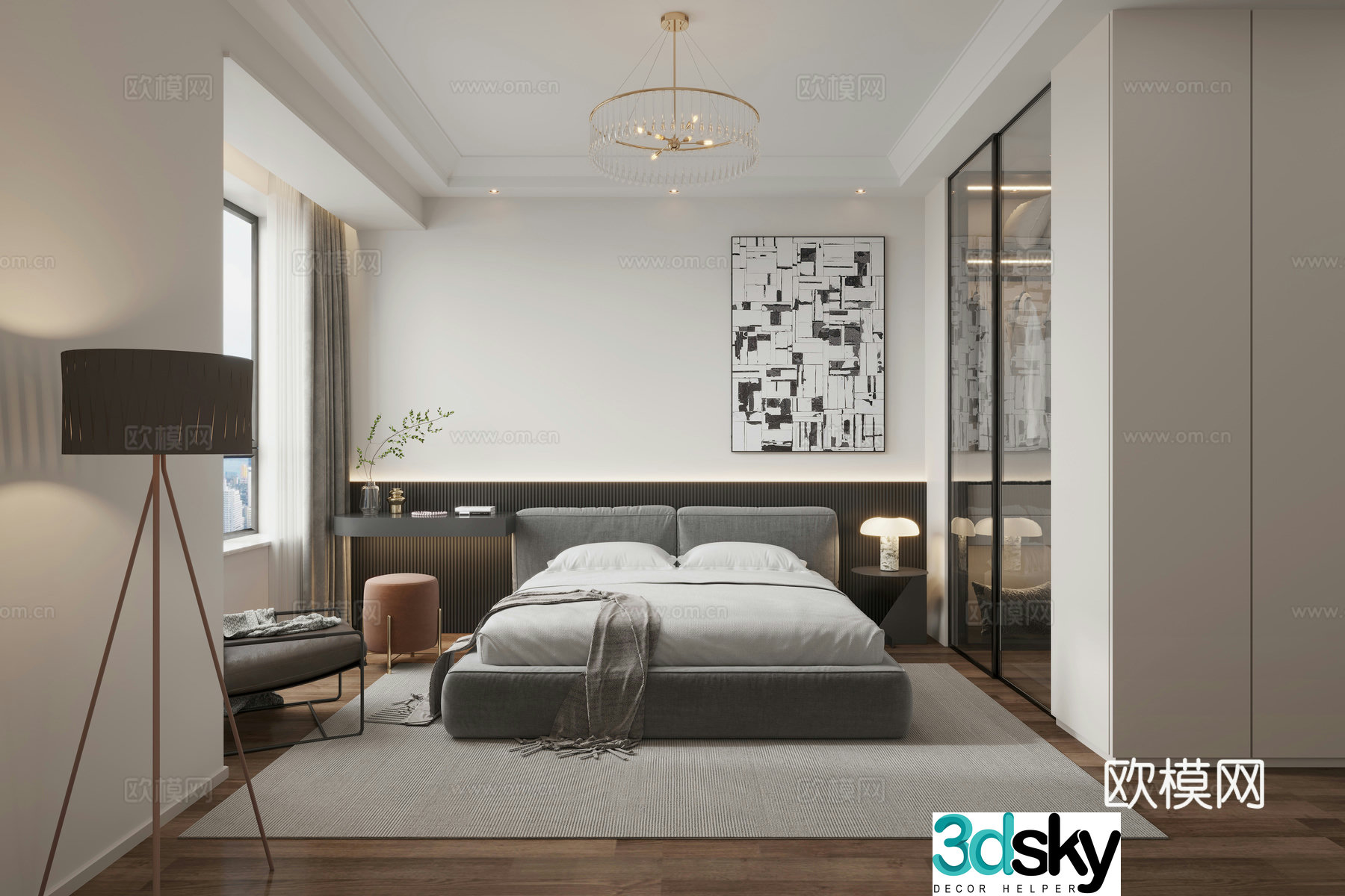 Modern bedroom 3d model