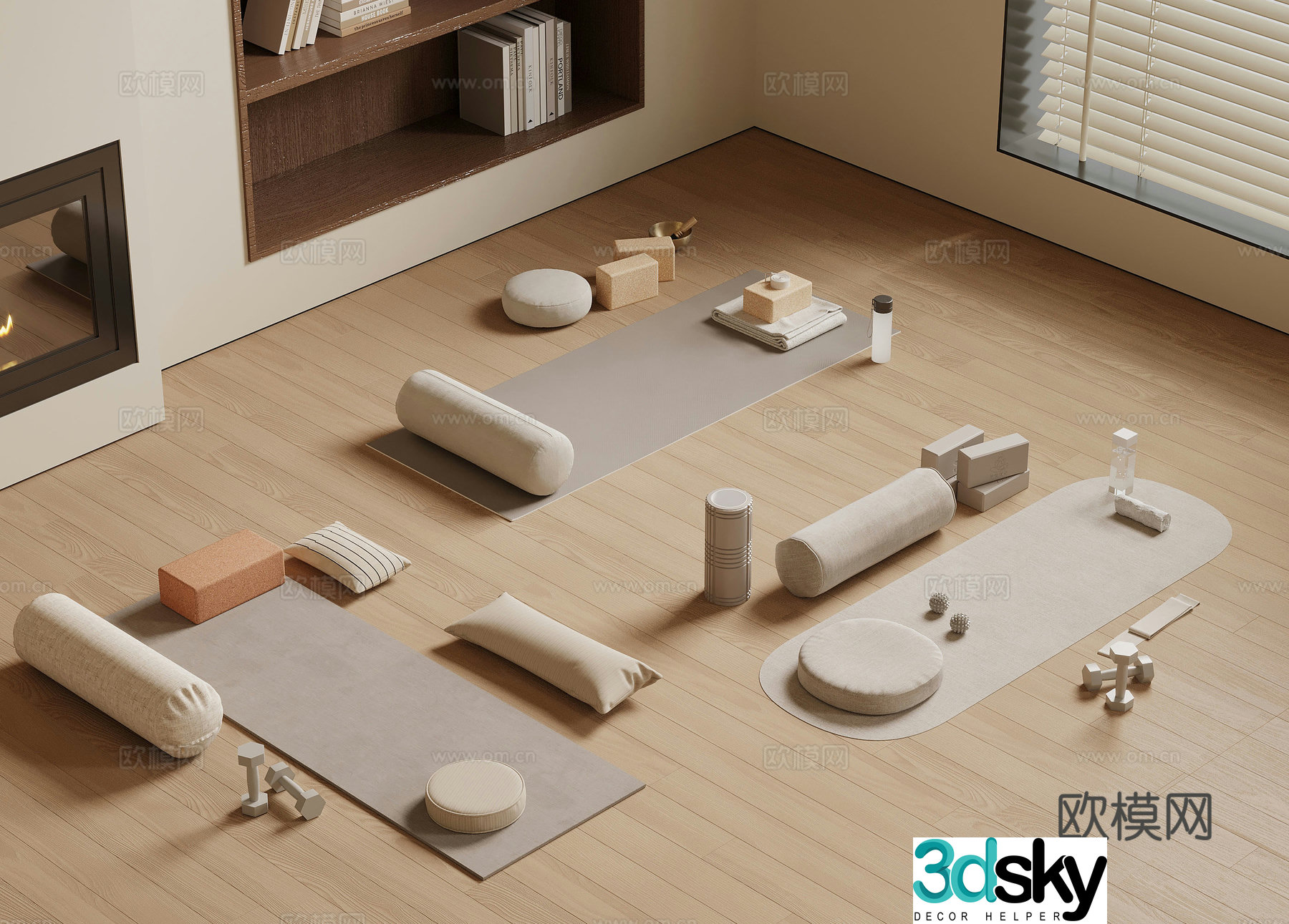 Yoga mat Modern Yoga mat 3d model