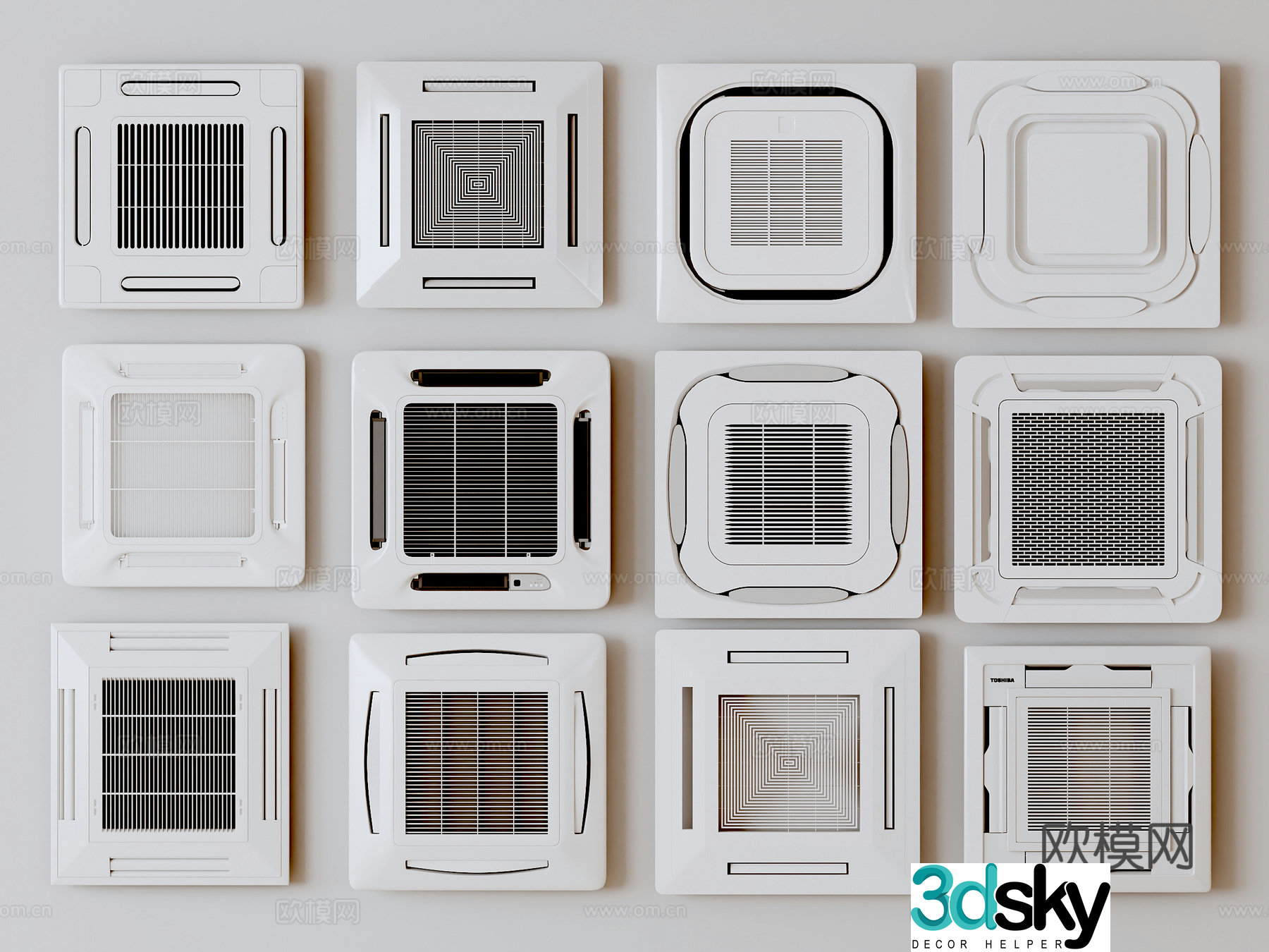 Top air conditioner Top air conditioner Central air conditioner 3D model