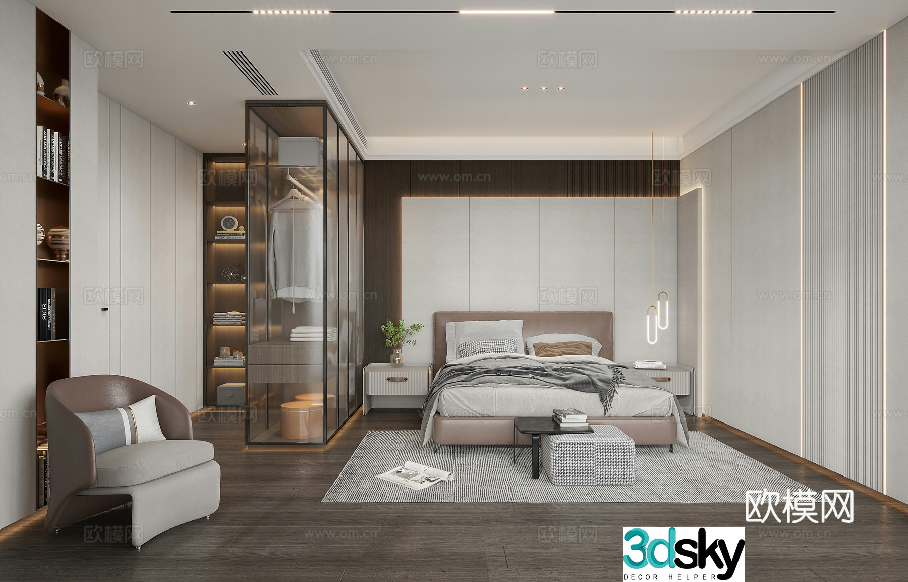 Modern bedroom 3d model