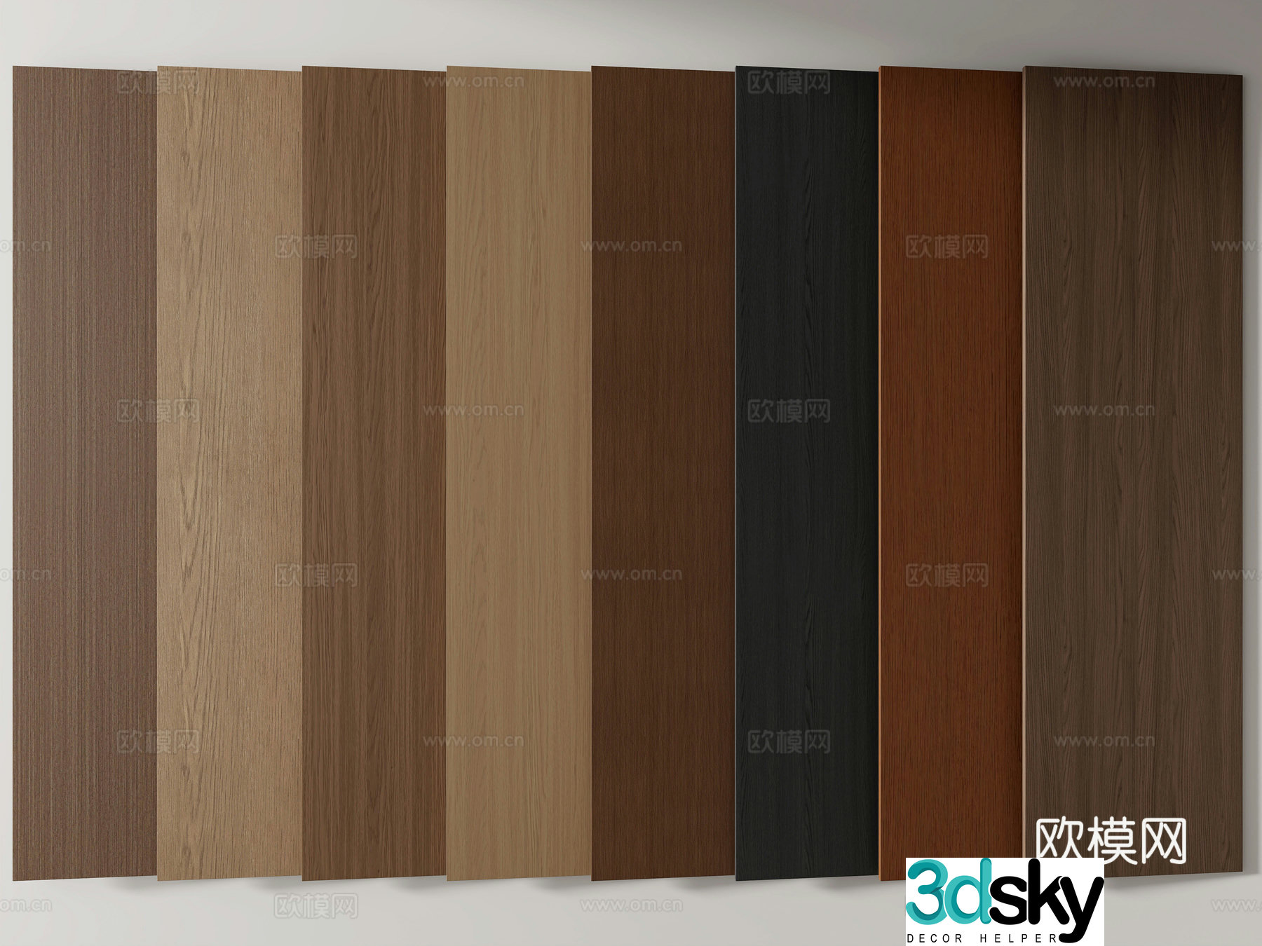 Modern Italian wood veneer Wall panel wood veneer Oak wood veneer Walnut wood veneer 3d model