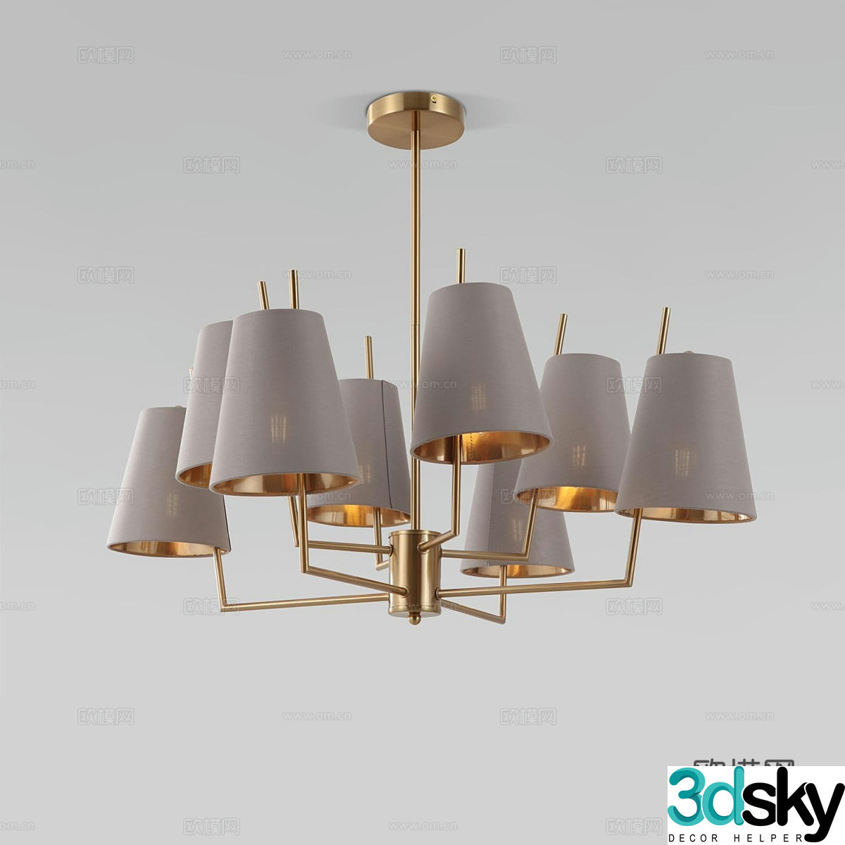 Modern simple light luxury chandeliers chandeliers simple chandeliers restaurant chandeliers living room chandeliers 3D model