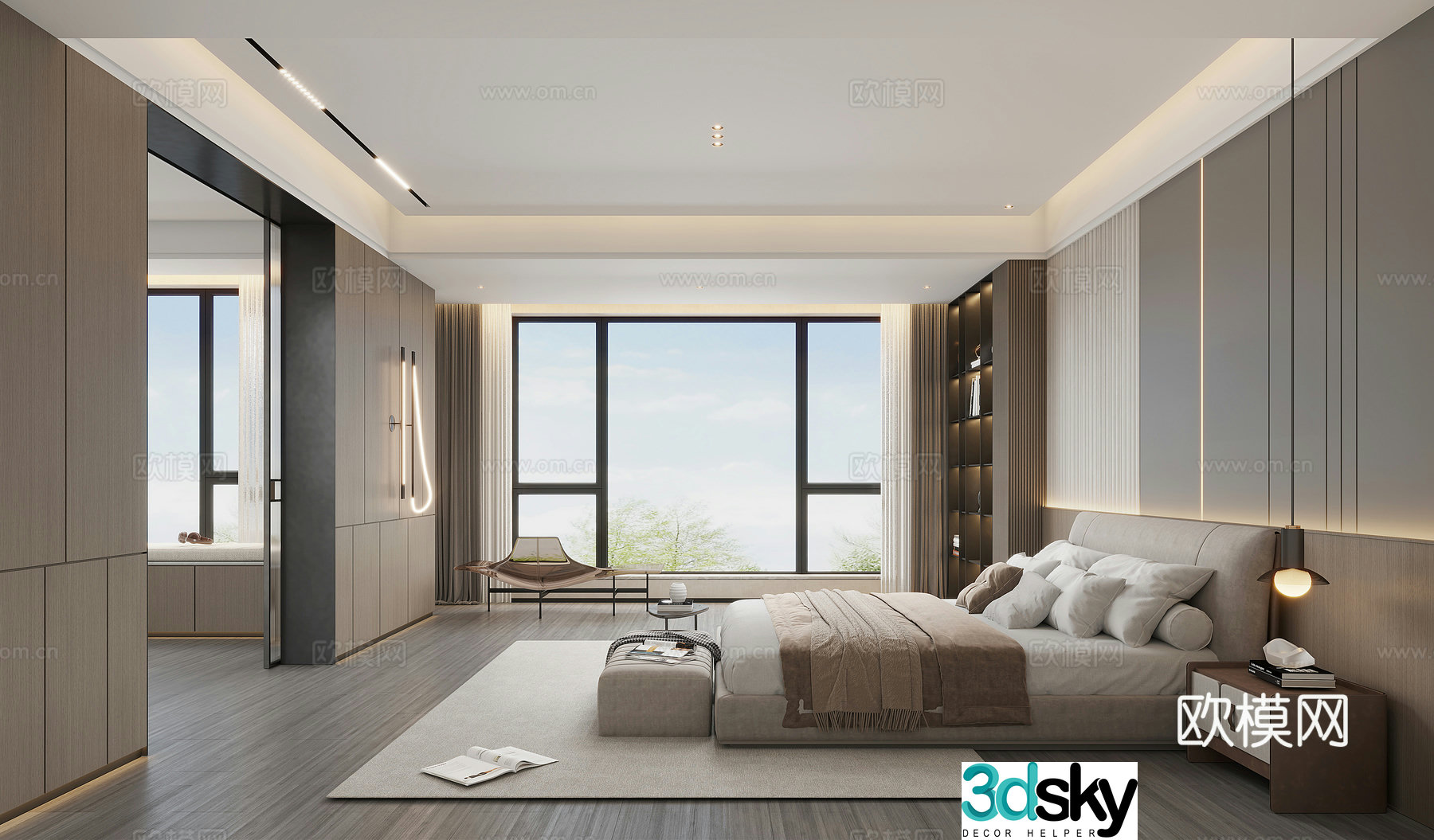Modern bedroom 3d model