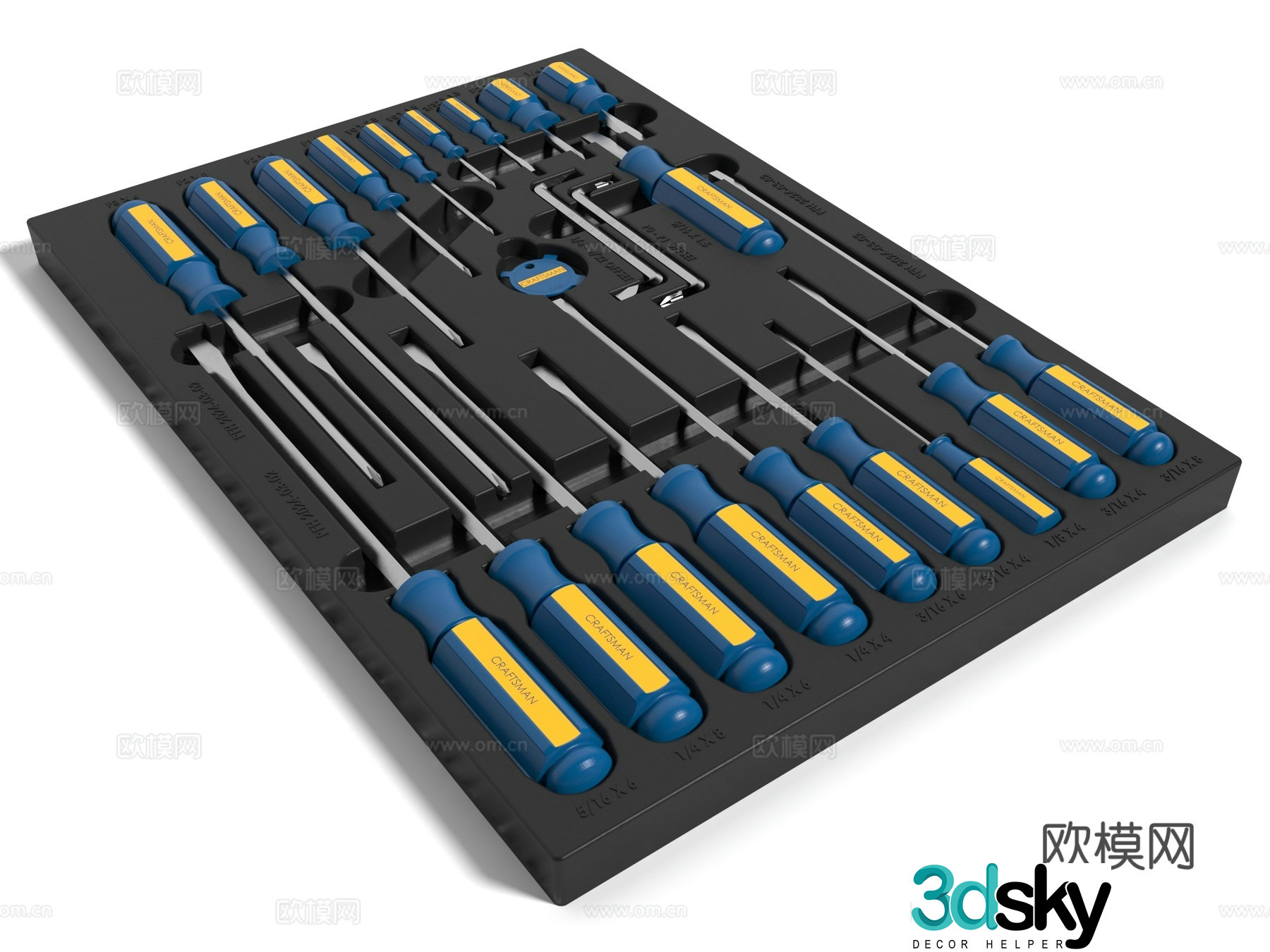 Modern style hardware tools 3d model