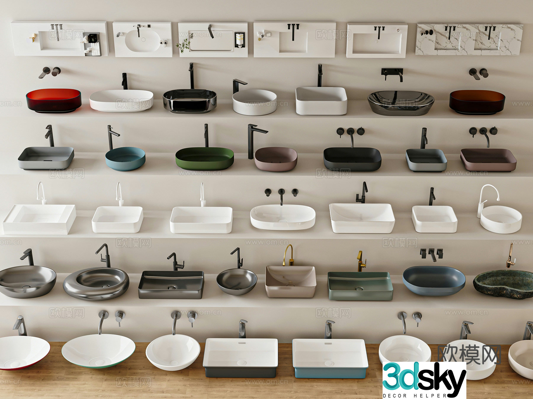 Washbasin Washbasin Column Basin 3D Model