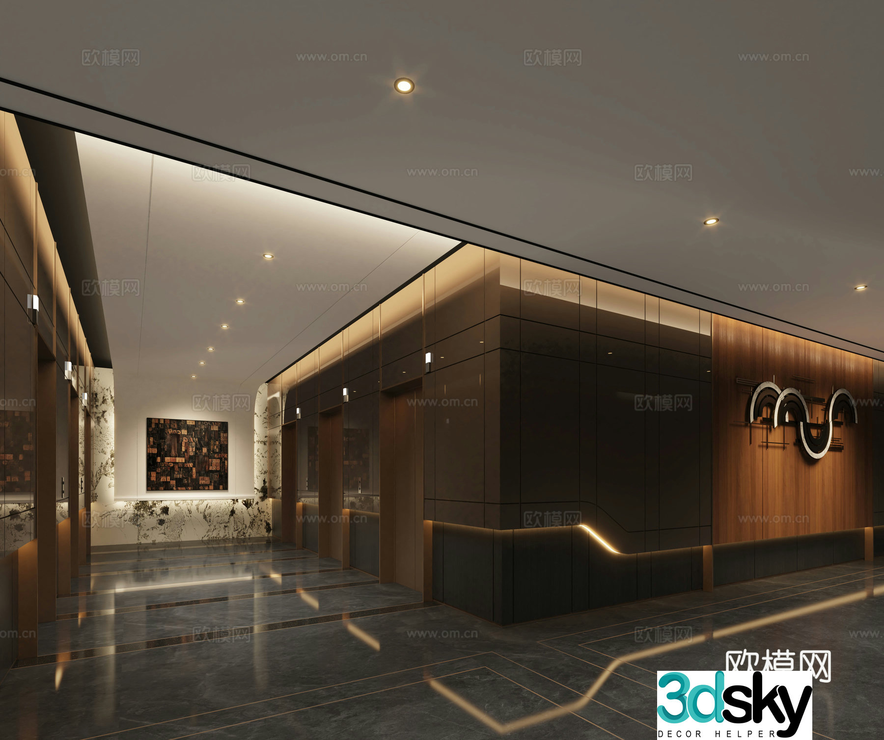 Modern hotel elevator hall Hotel elevator club elevator hall Club elevator hall Club elevator elevator elevator elevator elevator 3D model
