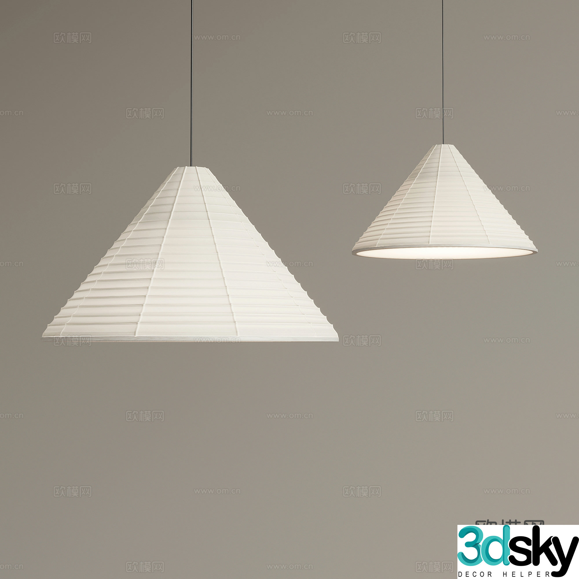 Wasabi Fish Line Chandelier Small Chandelier 3D Model