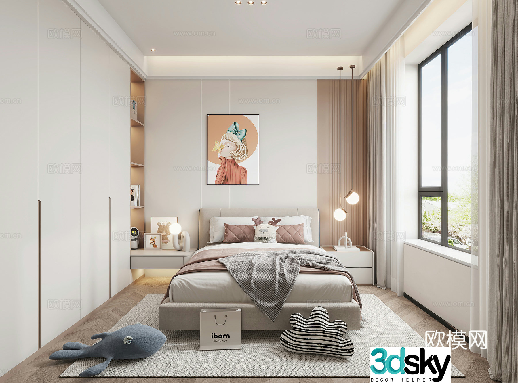Modern children’s room 3d model