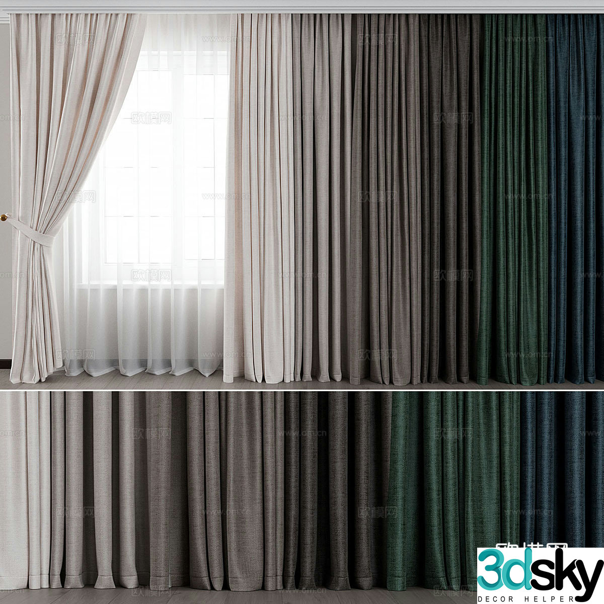 Curtain 3d model