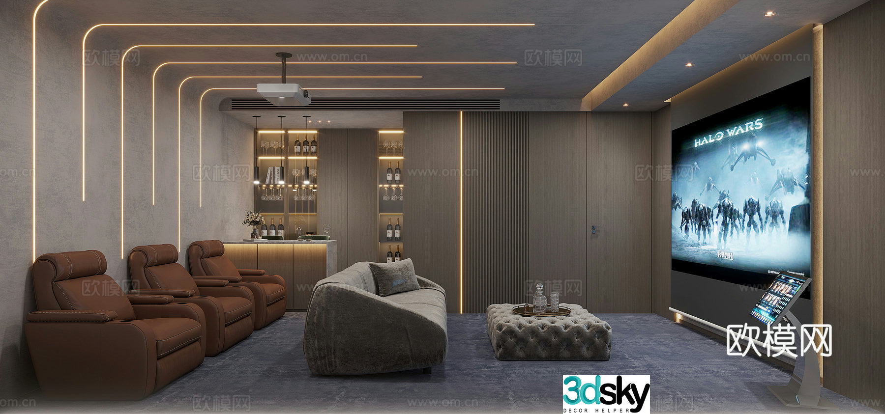 Audio and video studio 3d model