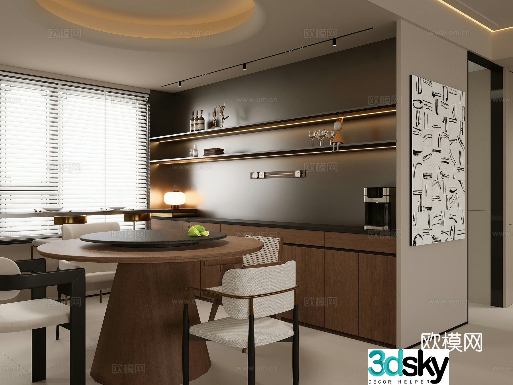 Modern restaurant 3d model