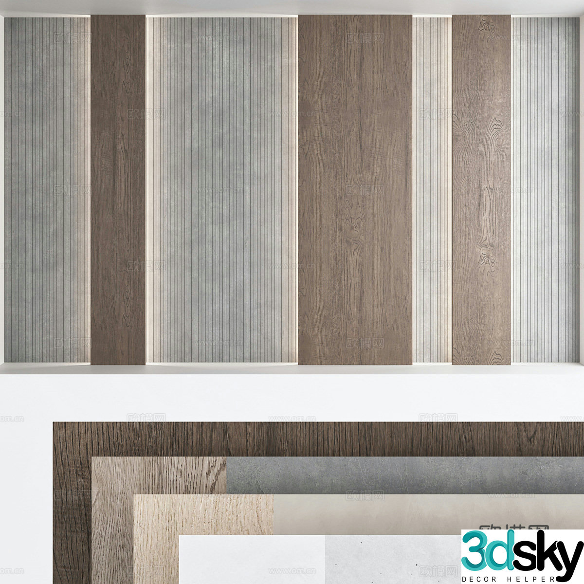 Background wall 3d model
