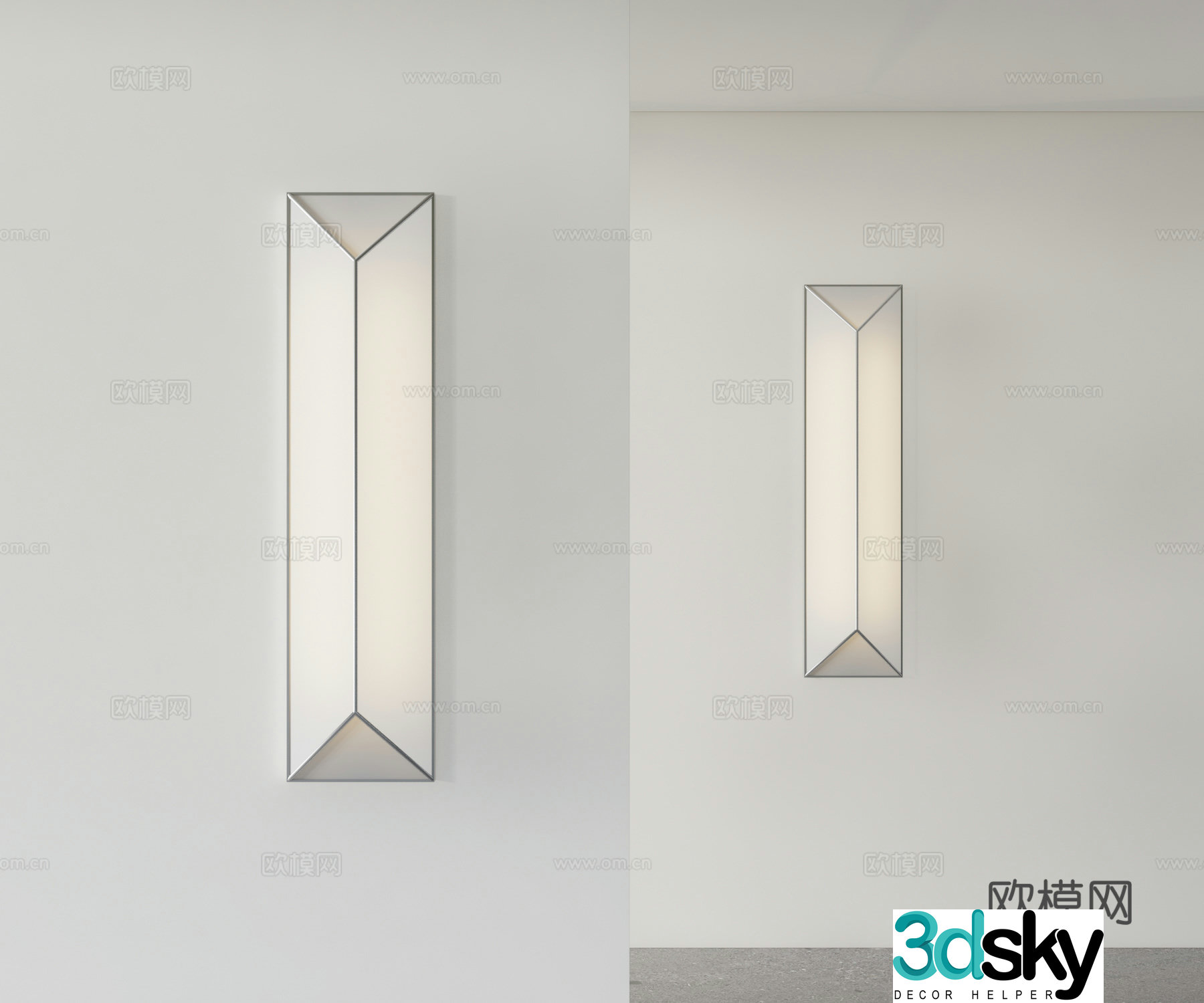 Modern wall lamp front lamp acrylic wall lamp 3d model