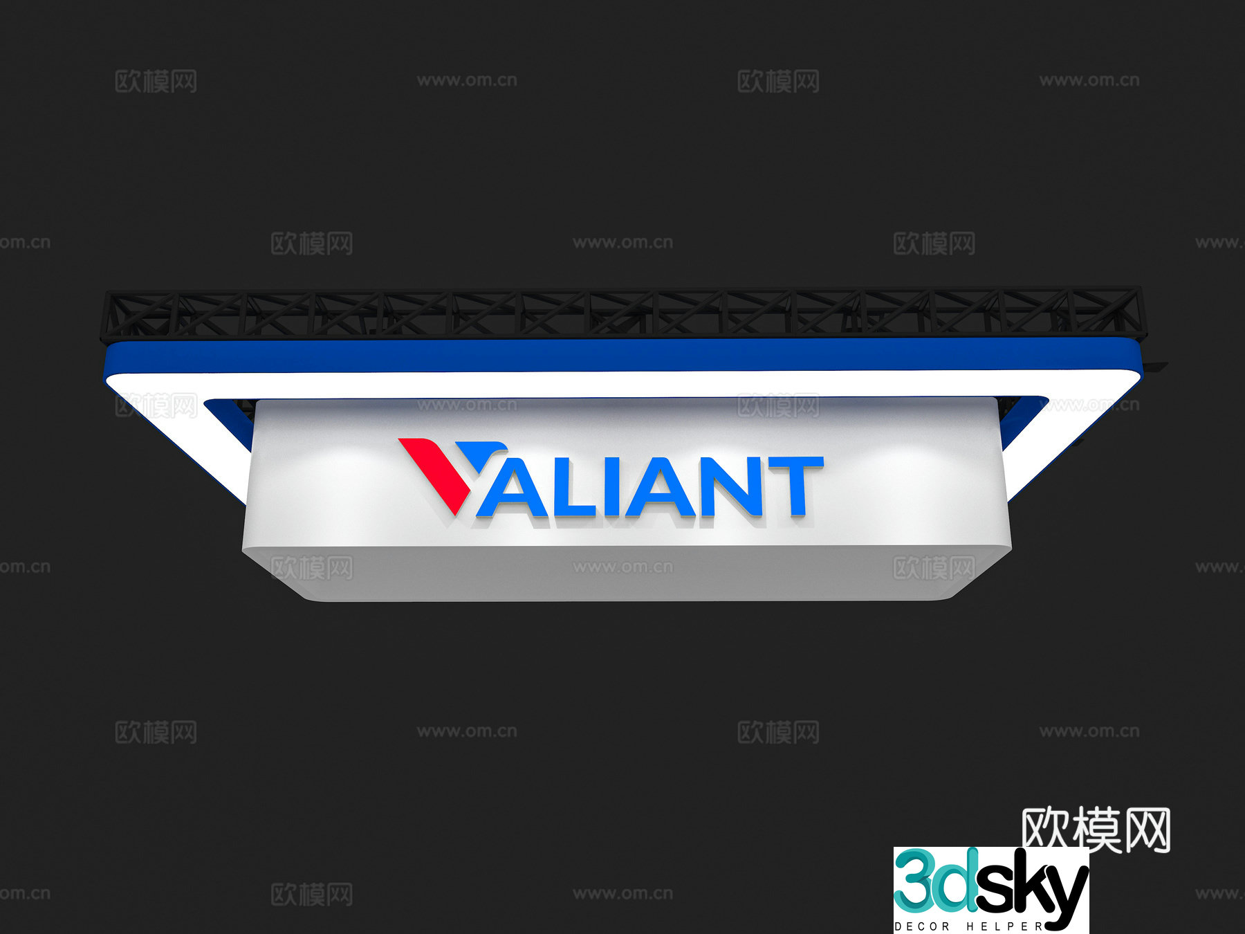 Booth ceiling Booth top structure turs rack ceiling Door head structure Exhibition booth 3D model