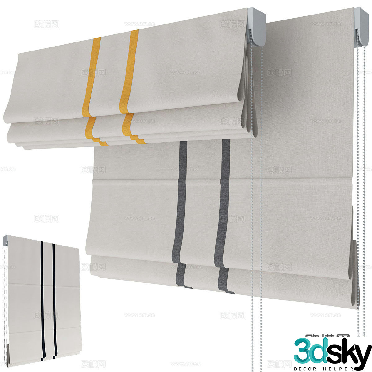 Roman blind 3d model