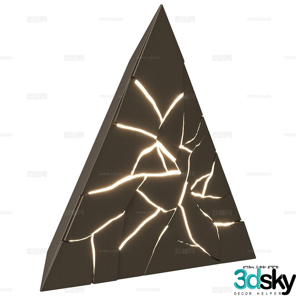 Catrinel modern wall light triangular wall light creative wall light outdoor wall light 3d model