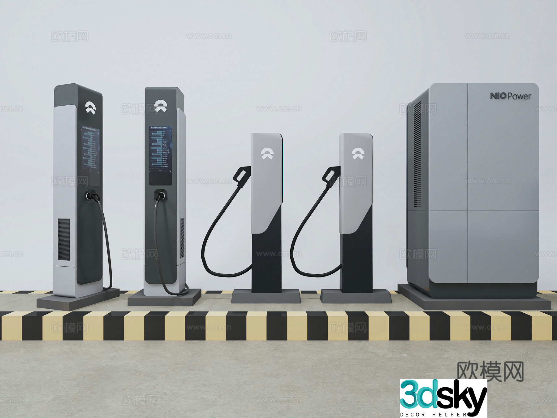 NIO charging pile 3D model