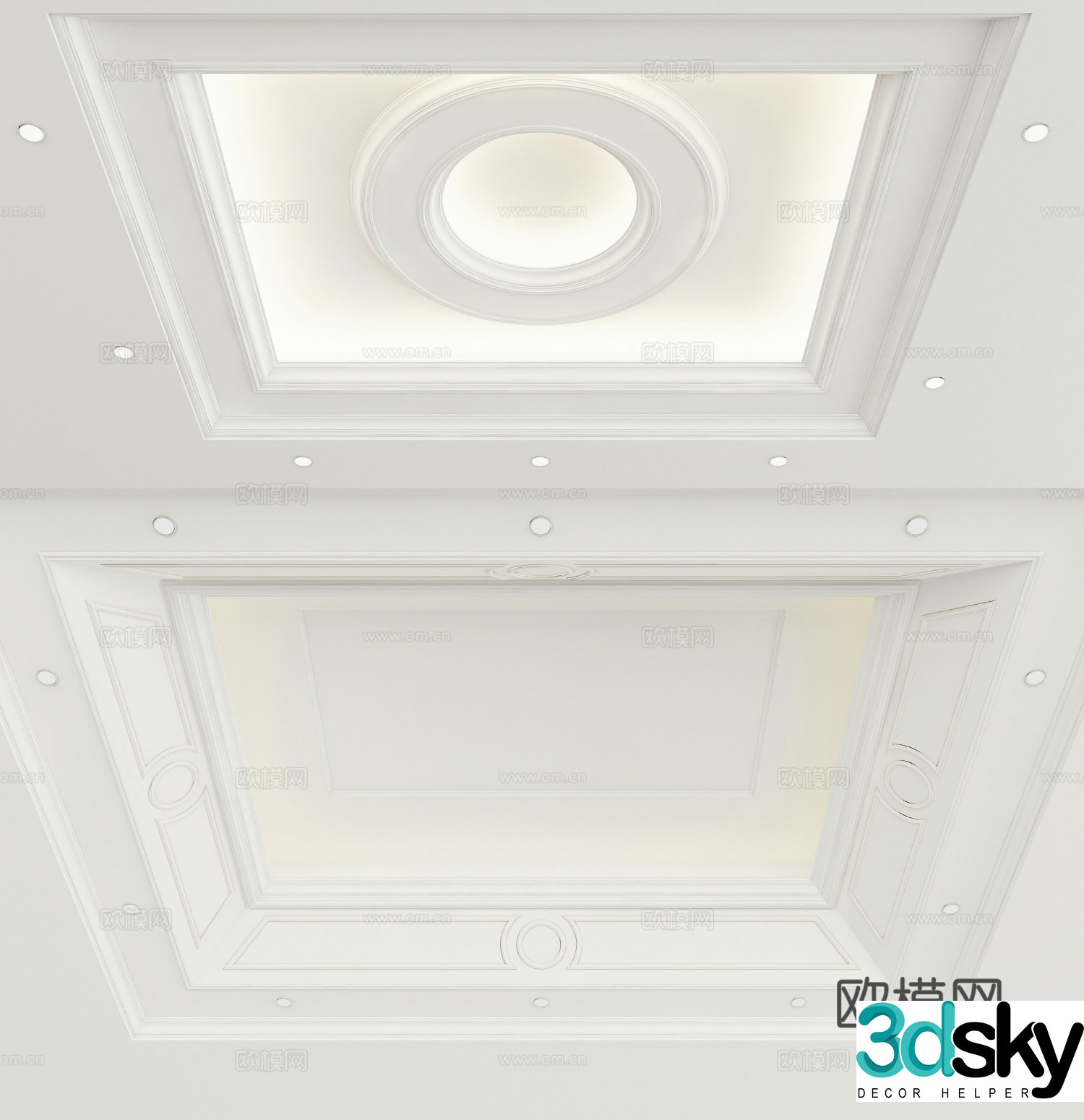 European style ceiling 3D model