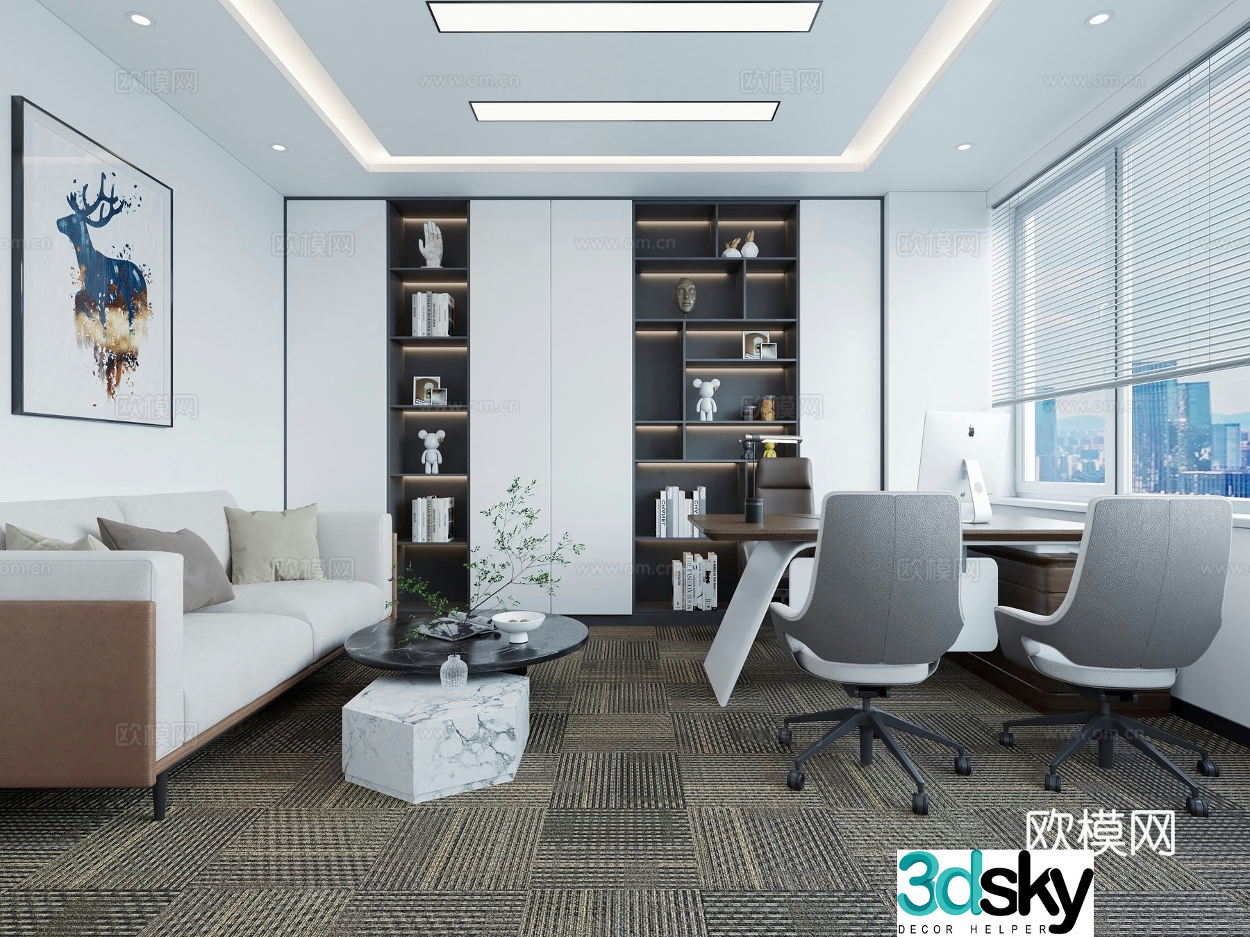 Office Manager Room 3D Model