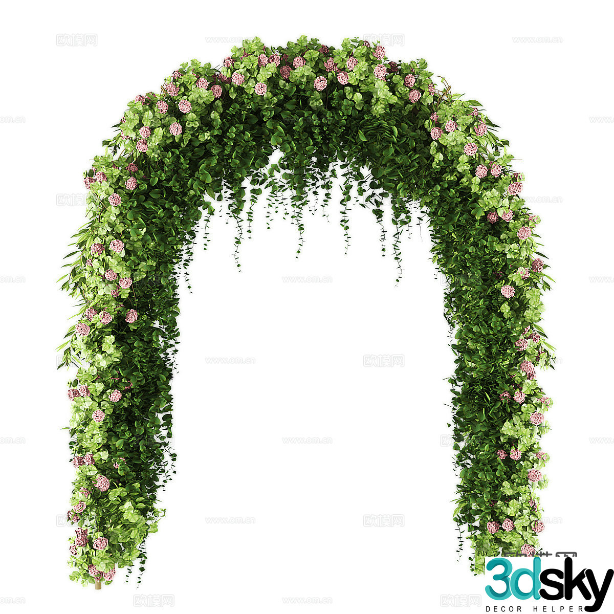 Wedding floral arch 3d model