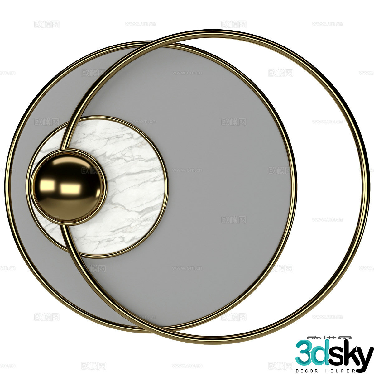 3D wall decoration model