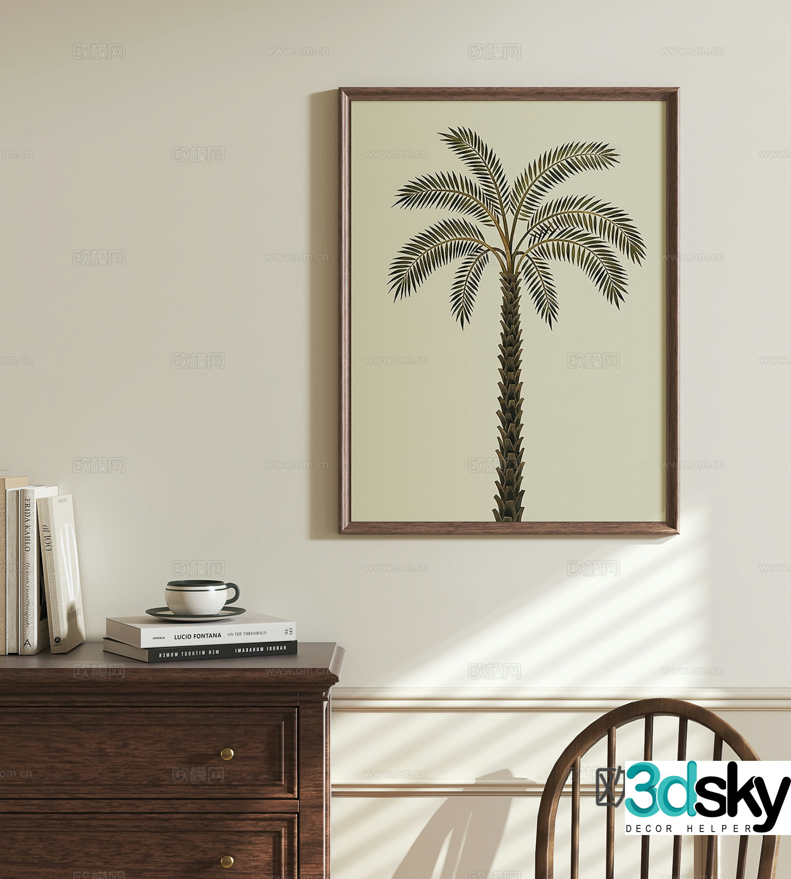 Nordic medieval style hanging painting 3D model
