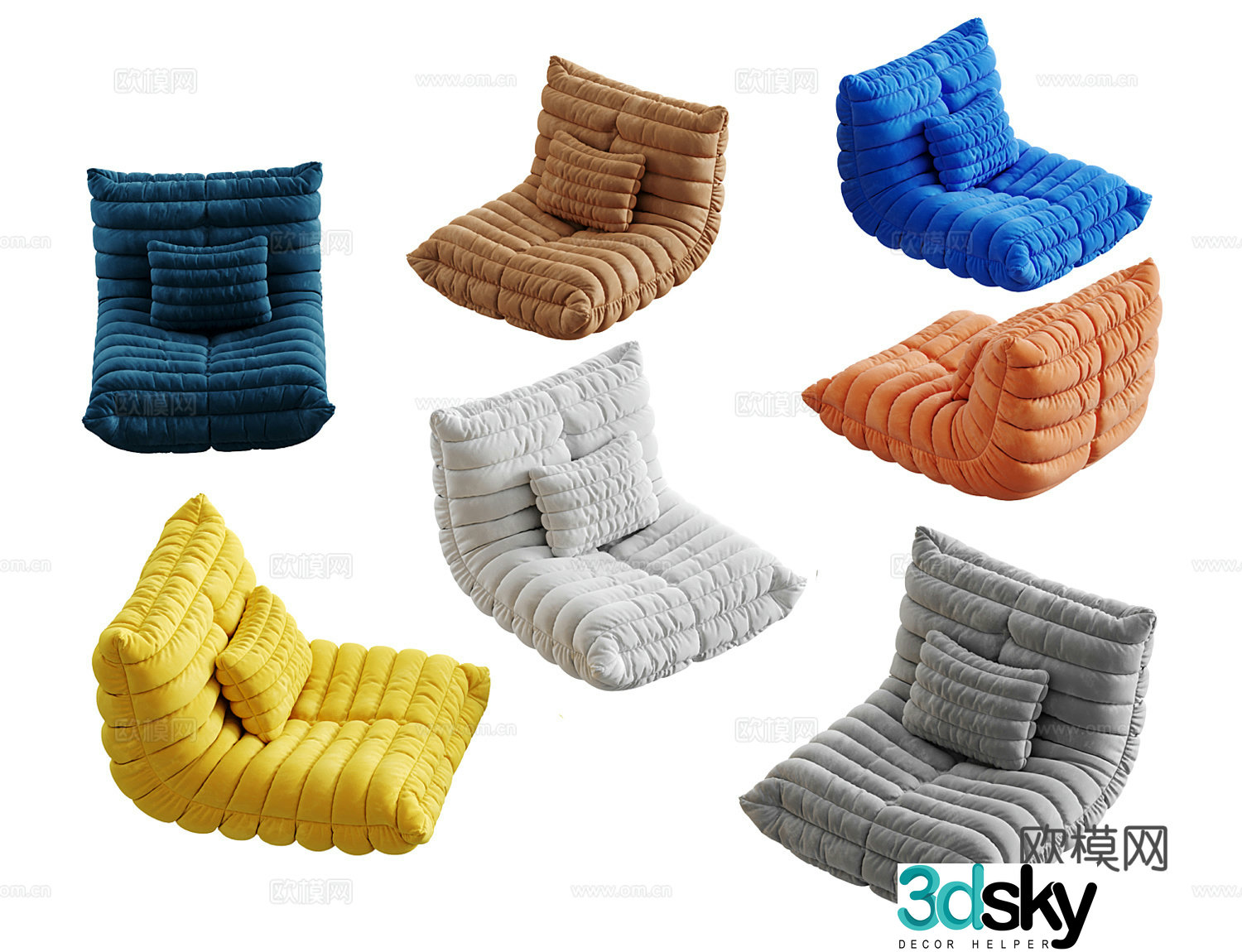 Caterpillar sofa 3d model