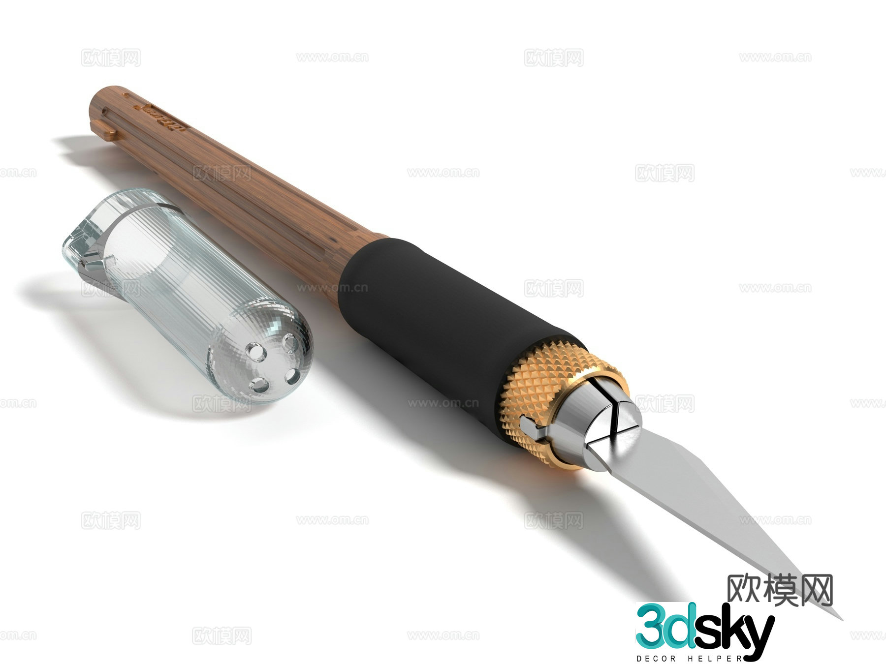Modern style engraving knife 3d model