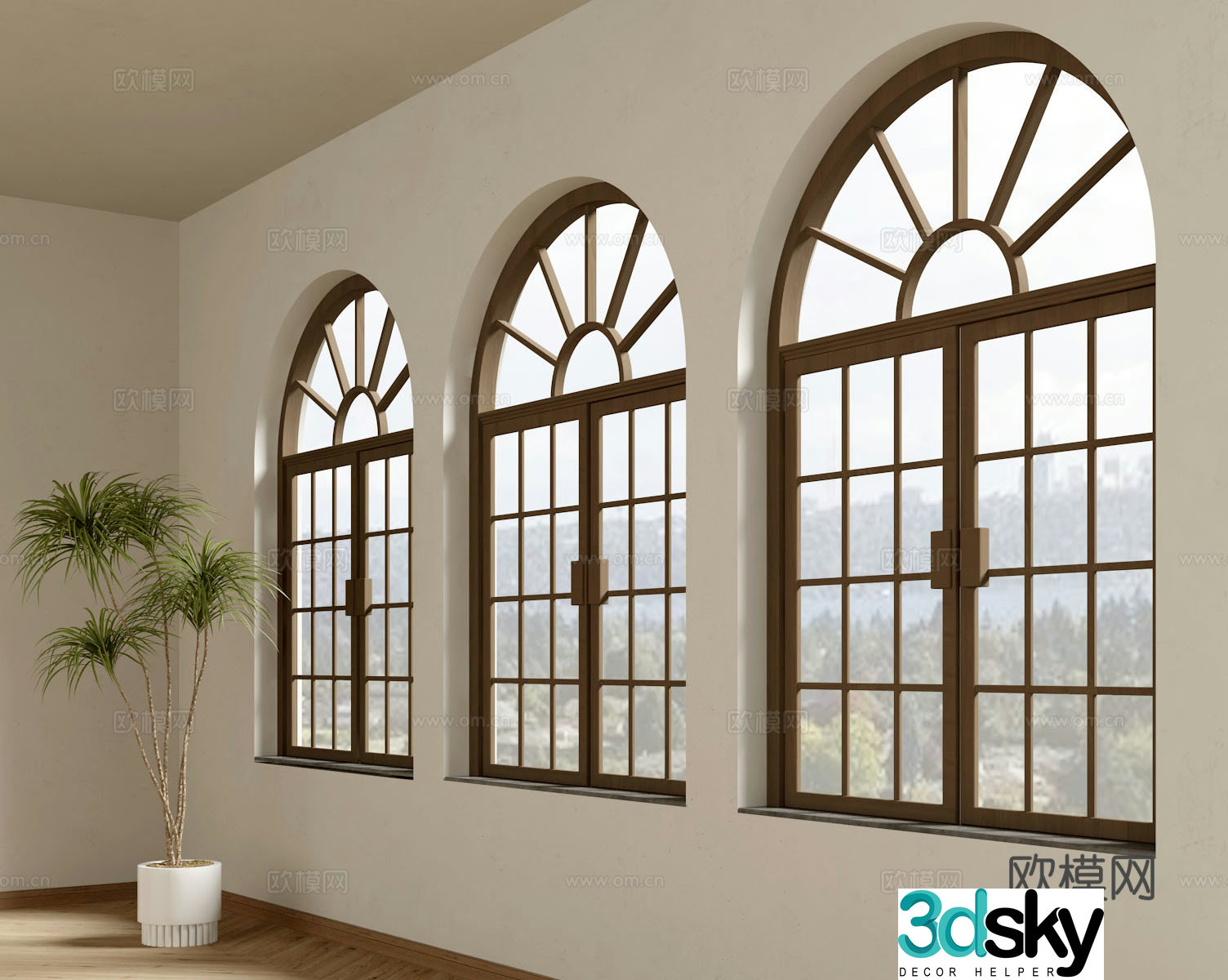 French window European window 3D model