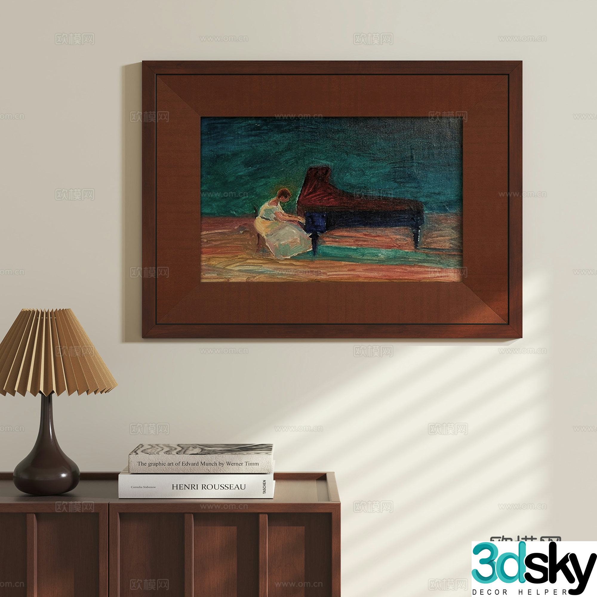 French medieval style hanging painting 3D model