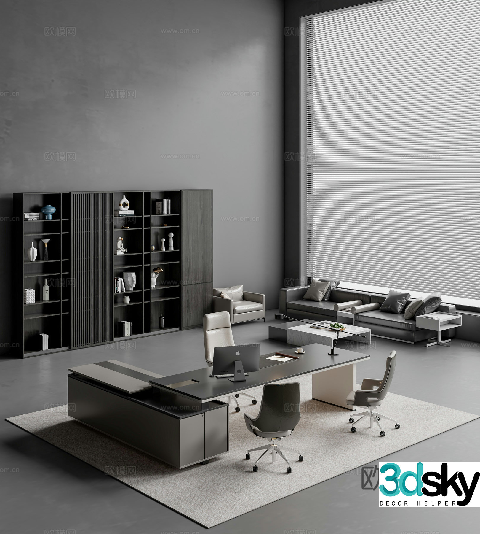 Modern office desk chair 3d model