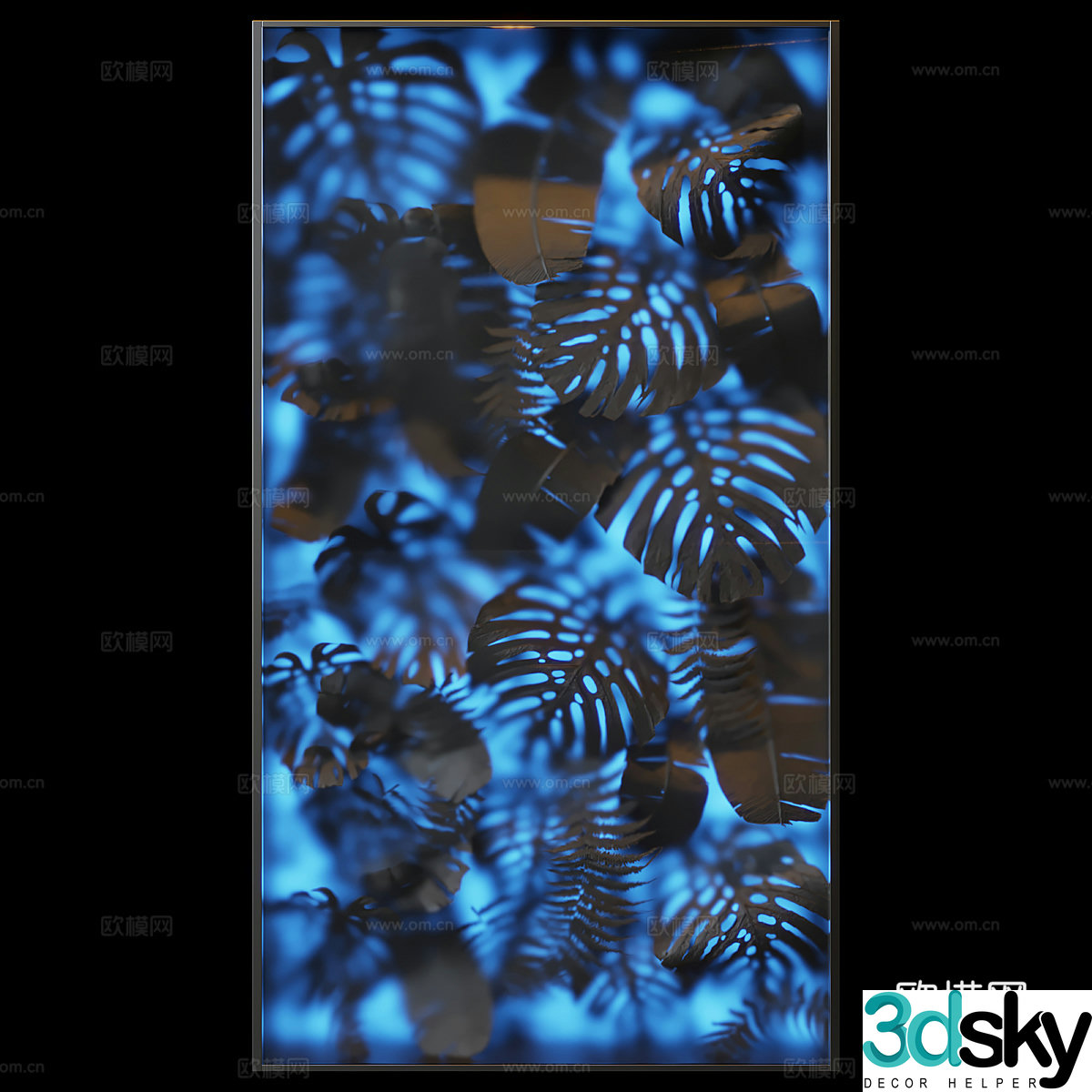 Plant wall decoration 3d model