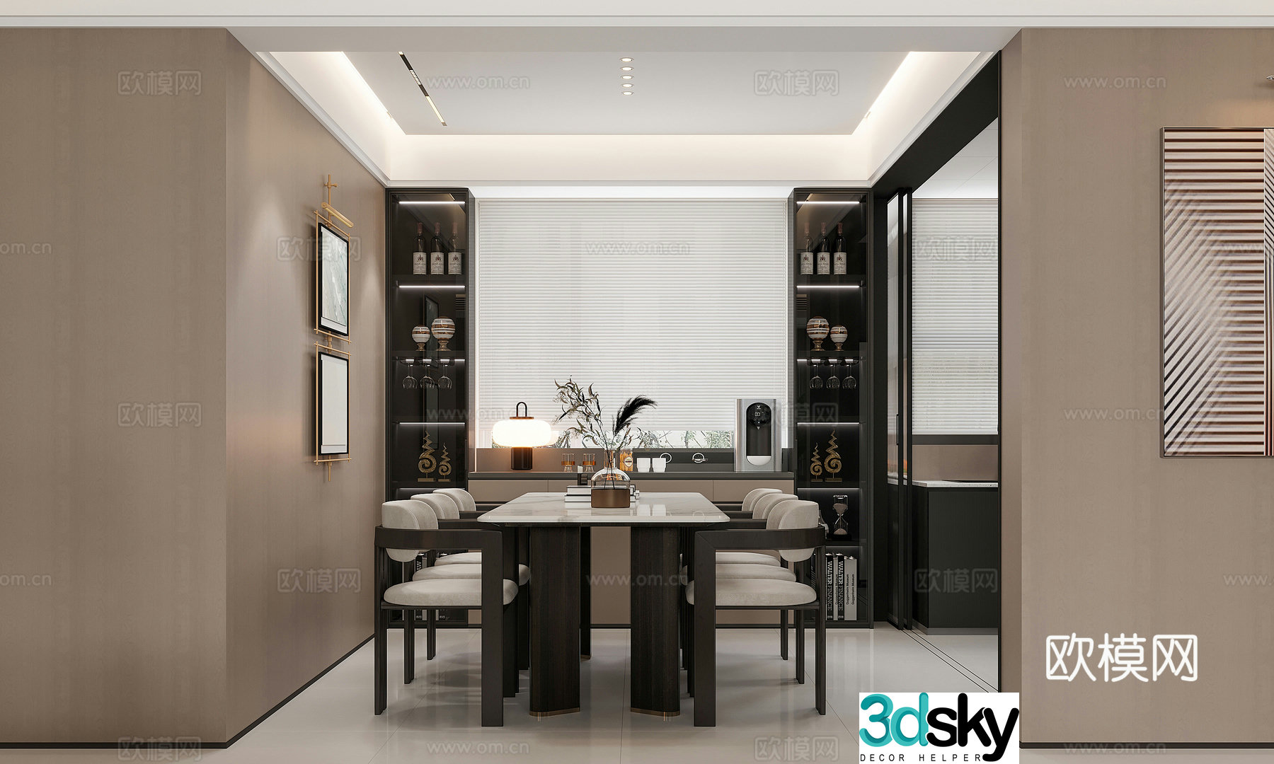 Modern restaurant 3d model