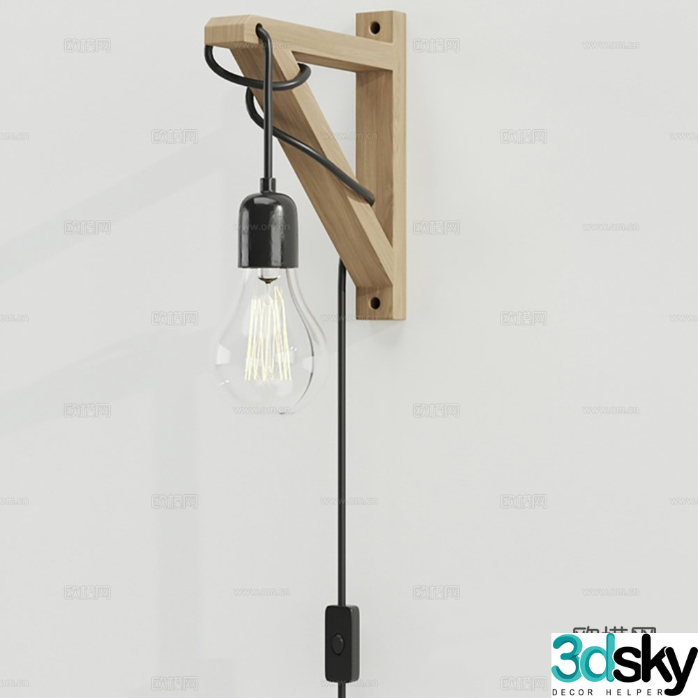 Lamp Chandelier Wall Light Light Bulb 3D Model