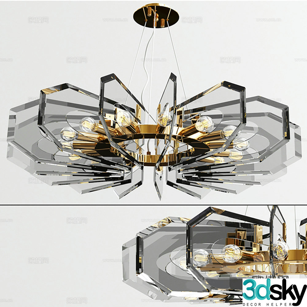 Lamps Chandelier Decorative Lights 3D Model