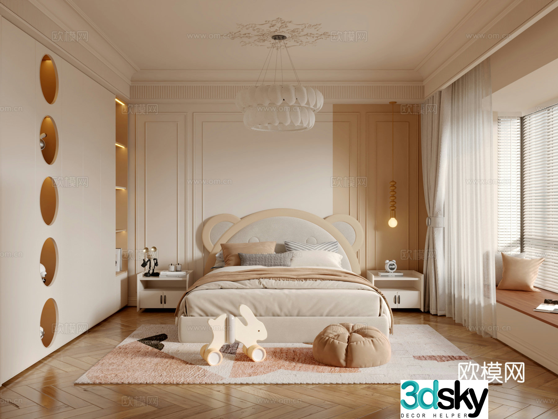 French girl room 3d model