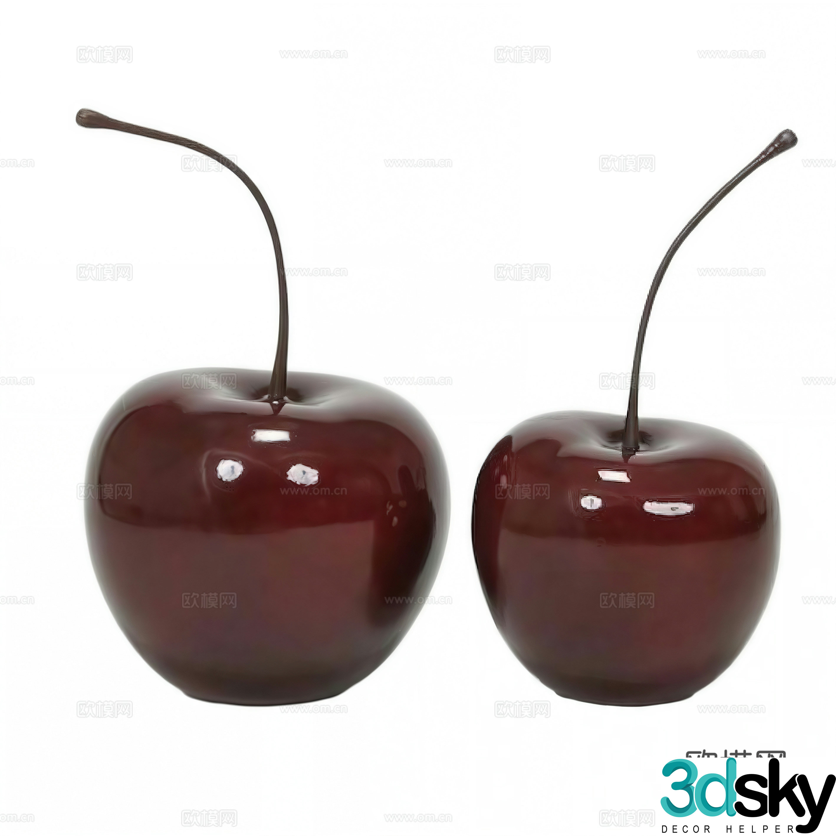â€‹Modern soft furnishing cherry sculpture ornaments 3D model