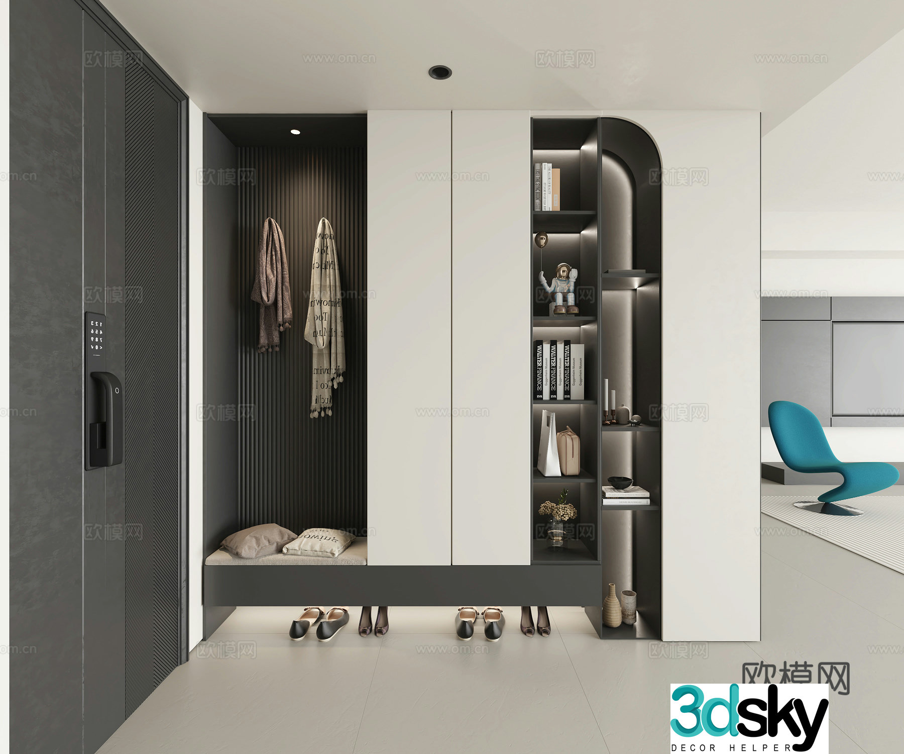 Modern entrance 3D model