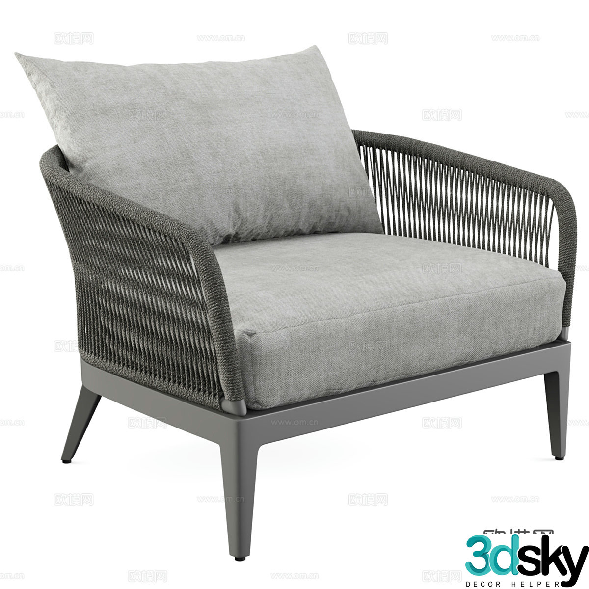 New Chinese Hamilton Armchair 3D Model