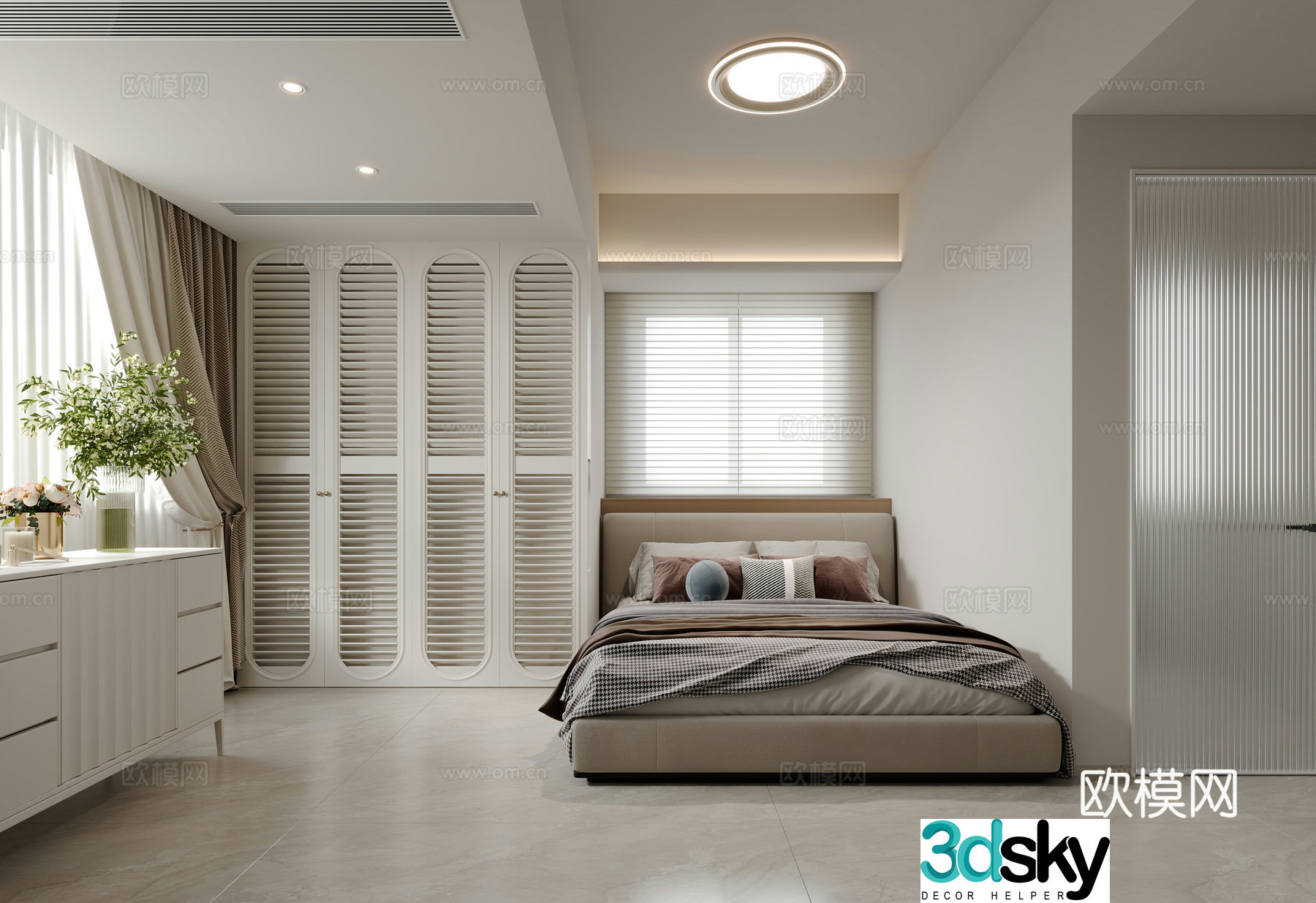 Modern bedroom Elder room 3d model