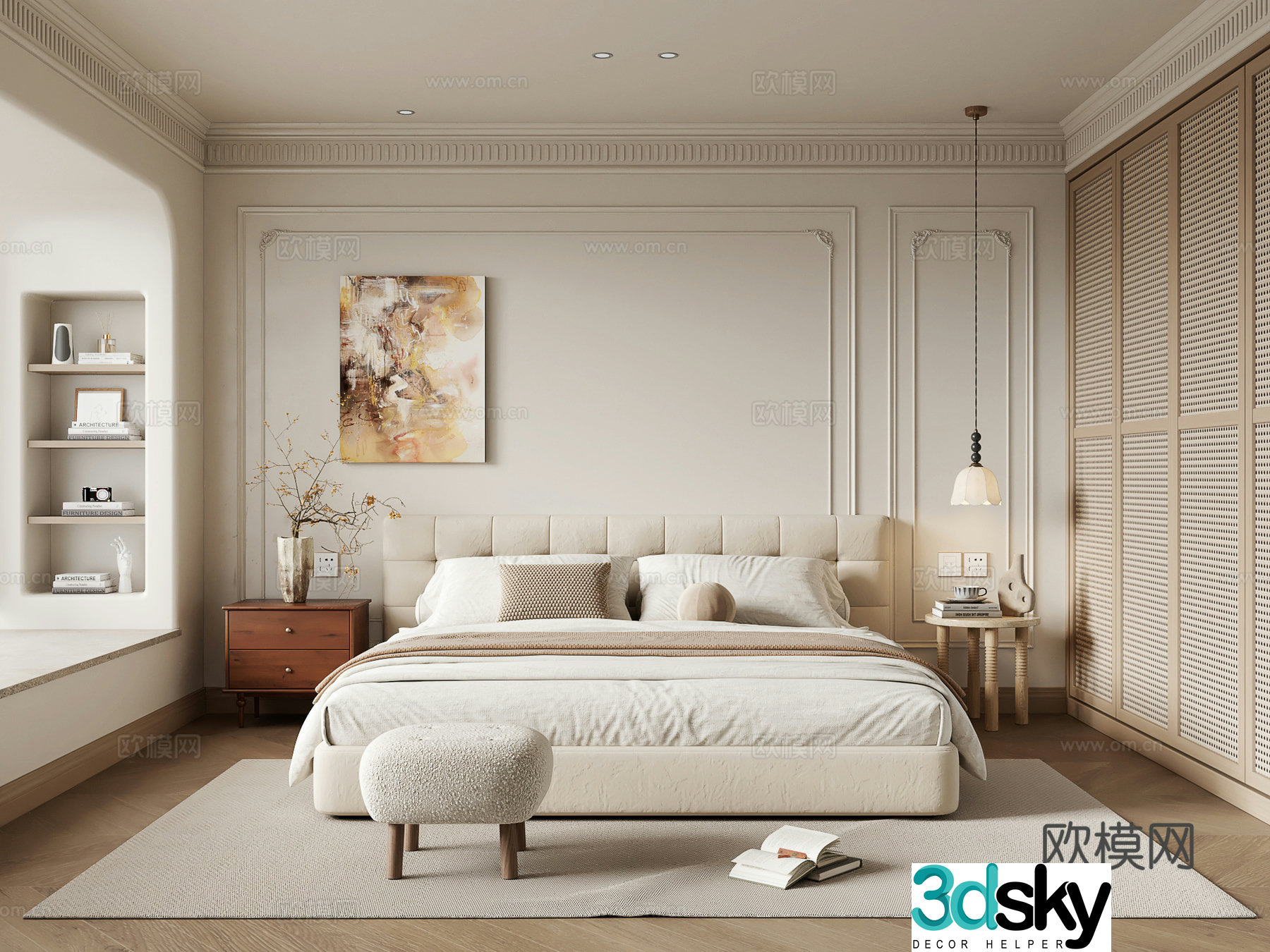 French bedroom 3d model