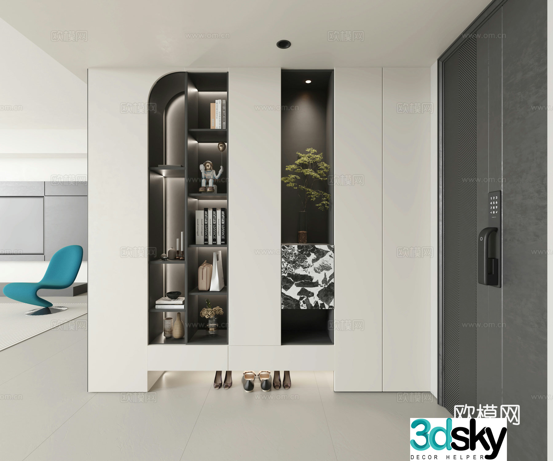 Modern entrance 3D model