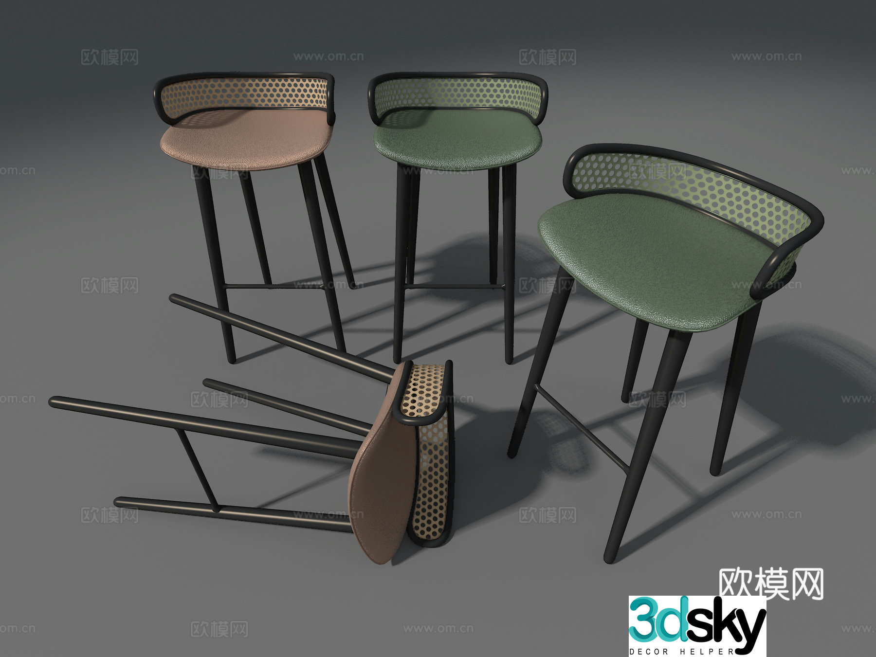 Barrel stool 3d model