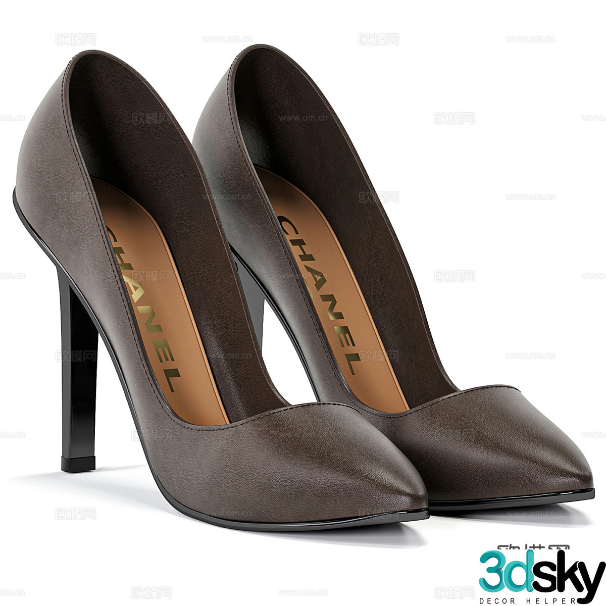 Modern women’s high heels 3d model