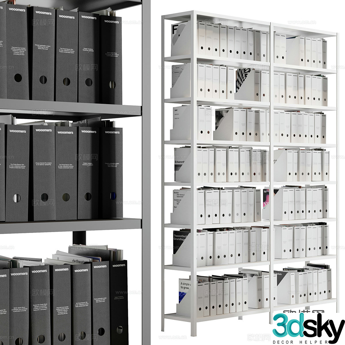 Data cabinet filing cabinet 3d model