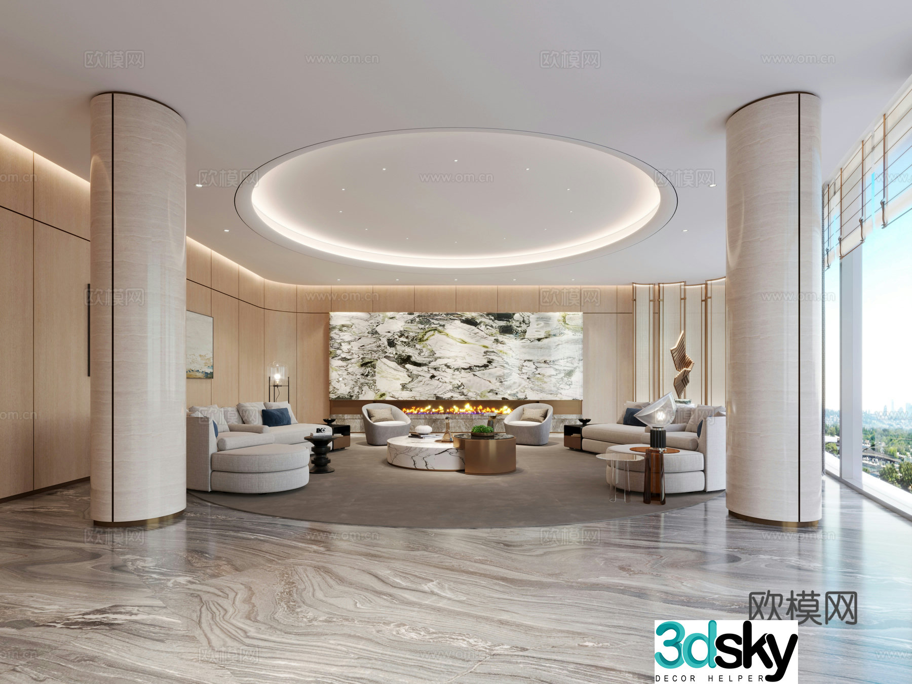 VIP reception room 3d model