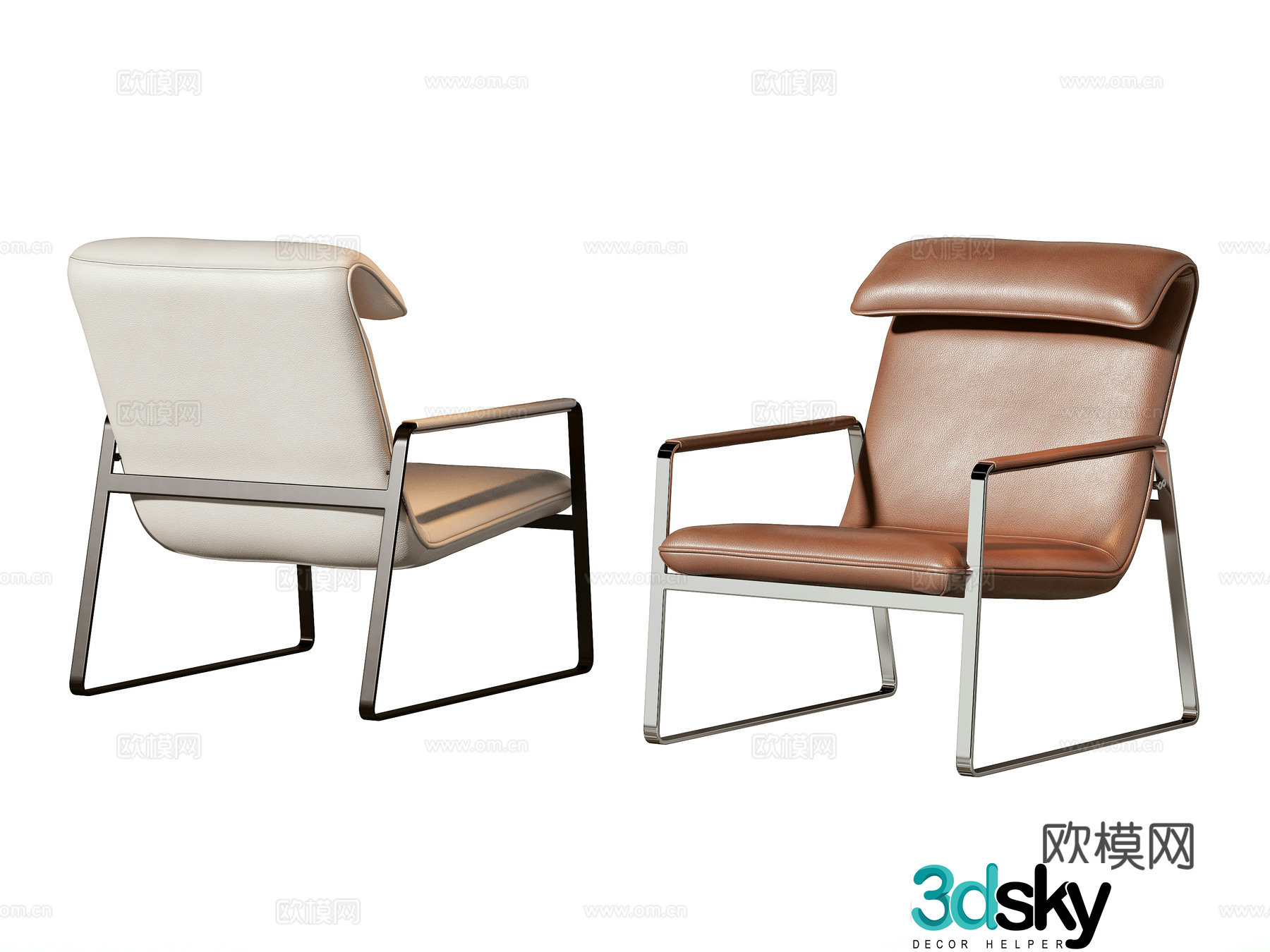 Modern leisure chair 3d model