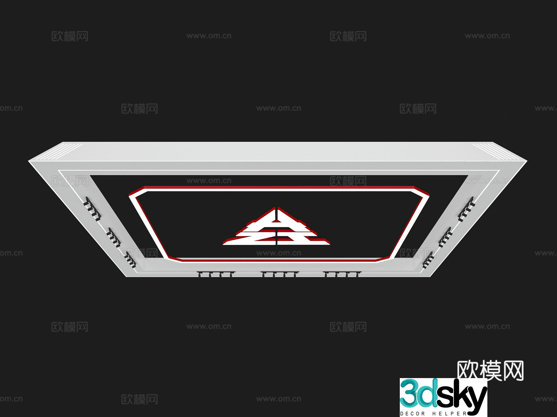 Booth ceiling Booth top structure turs rack ceiling Door head structure Exhibition booth 3D model