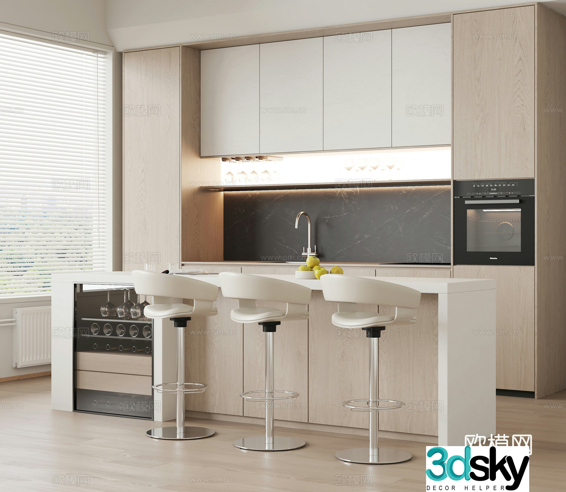 Modern restaurant 3d model